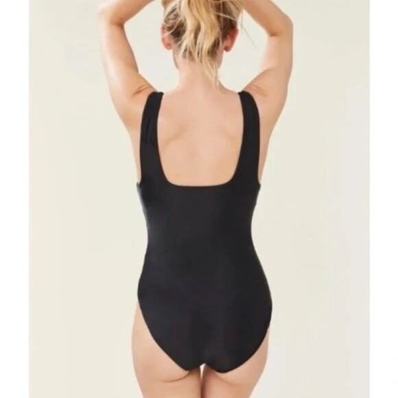 Andie Swim Marbella Modest One Piece Swimsuit Black Medium NWT Classic Chic - Picture 2 of 10